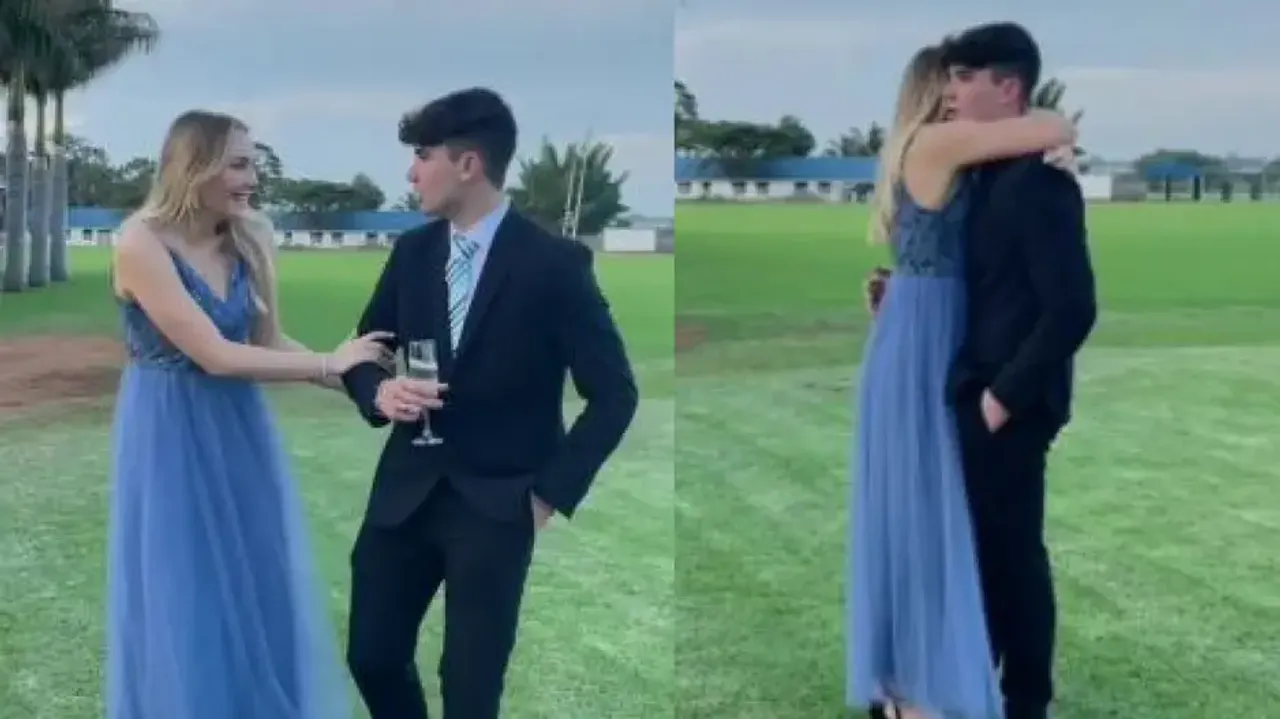 Girl surprises long-distance boyfriend, his adorable reaction says it all – Watch