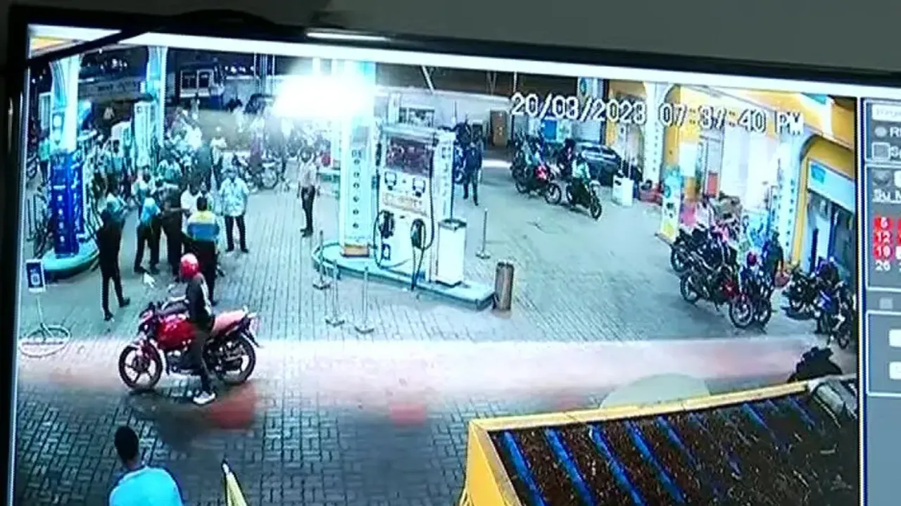 CCTV Footage Of Attack In Petrol Pump 