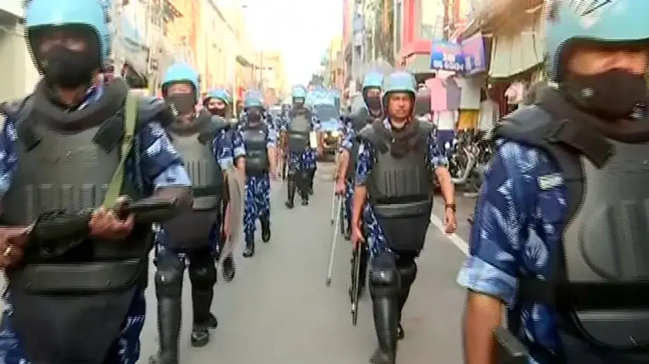 RAF Conducts Flag March In Balasore 