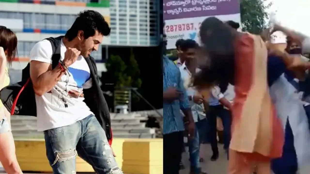 2 college girls fight in public over ‘RRR’ actor Ram Charan – Watch