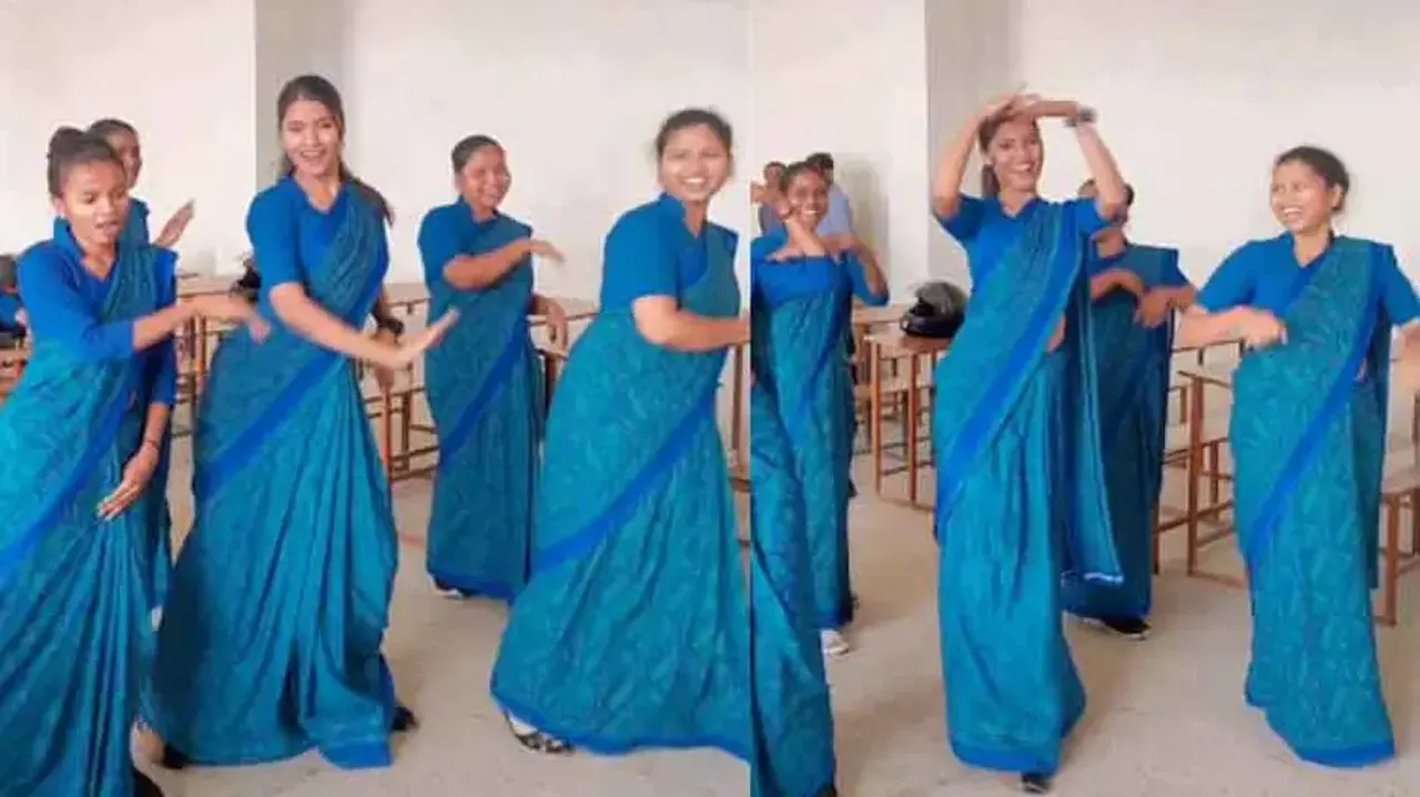 Group of girls groove to ‘Sharara’ in classroom, show ends hilariously after entry of trainer, watch