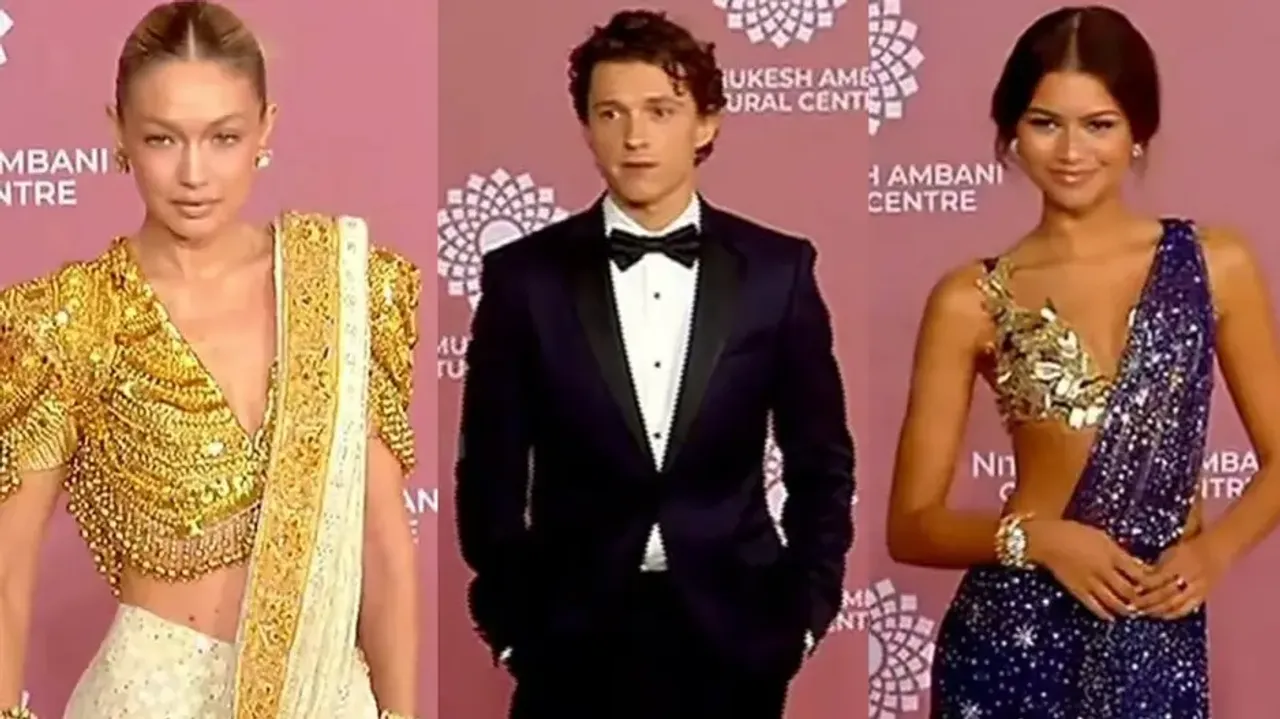 Zendaya shimmers in deep-blue sari on Day 2 of NMACC opening
