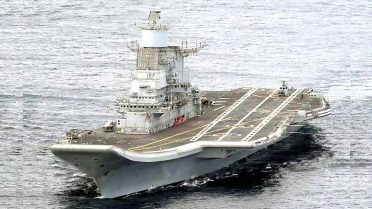 India Deploys Aircraft Carrier INS Vikramaditya In Arabian Sea Amid China-Pak Naval Drill