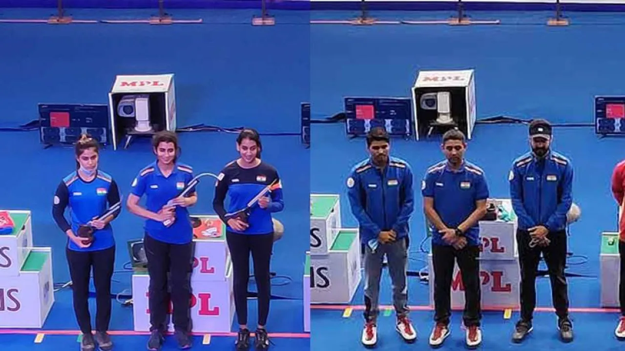 ISSF World Cup: Dominant India Win Both Men's And Women's 10m Air Pistol Team Gold Medals