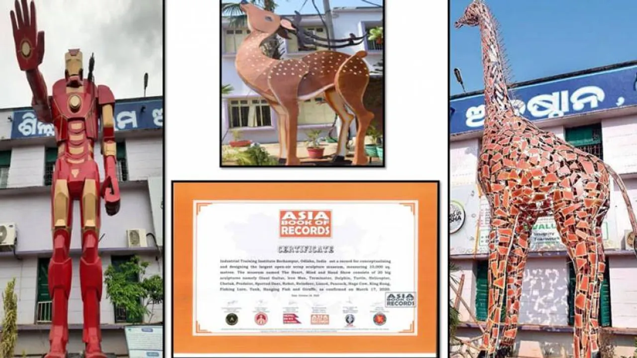 In Asia Book of Records Again! ITI Berhampur Lauded For Largest Open-Air Scrap Sculpture Museum