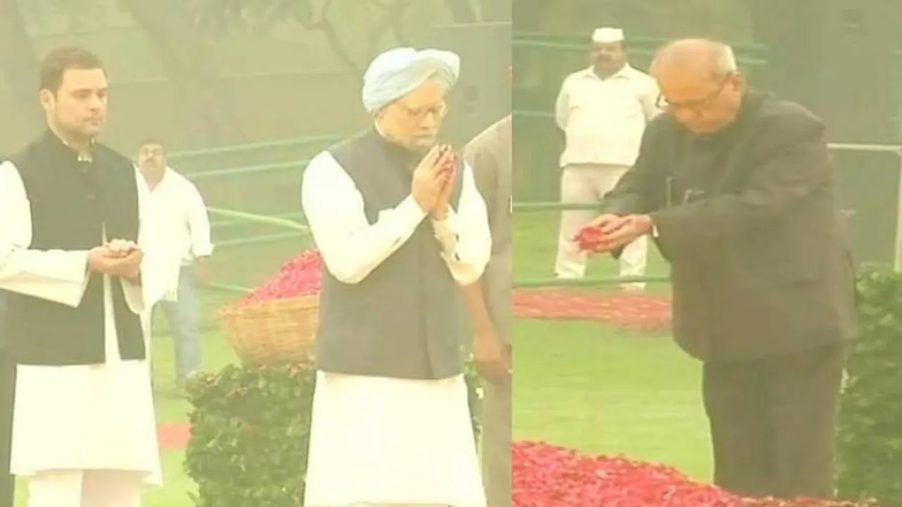 Pranab, Manmohan, Rahul offer tribute to Indira Gandhi