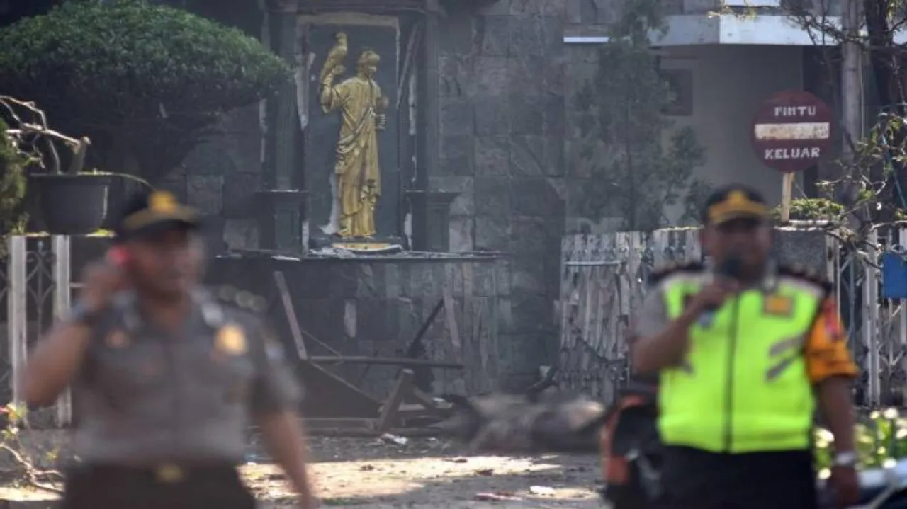 Nine killed, 35 hurt in blasts in three churches in Indonesia