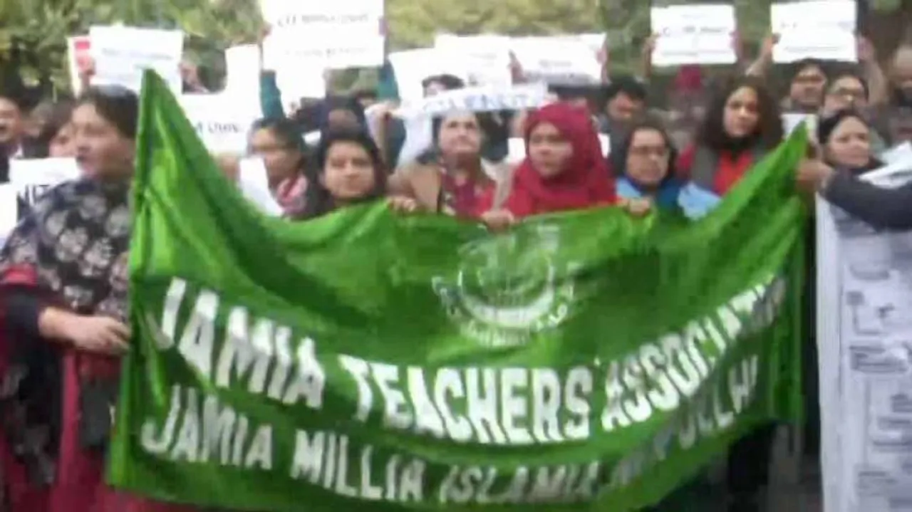 Jamia Teachers Take Out Peace March, Raise Voice Against Citizenship Law