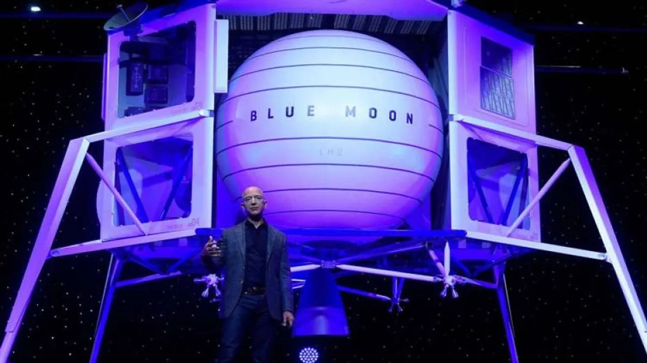 Jeff Bezos envisions Moon's ice water as rocket fuel
