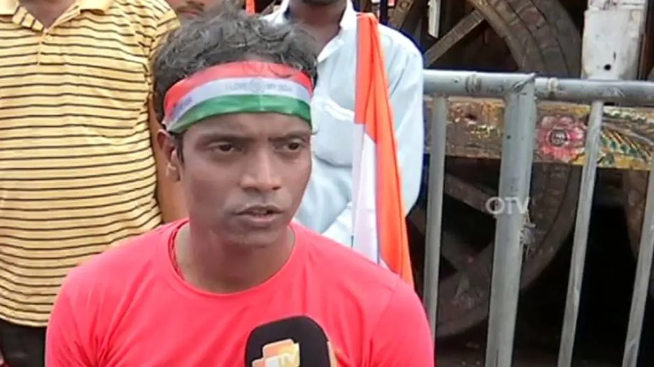 Divyangs cover 104 km on wheelchair to visit Puri Srimandir