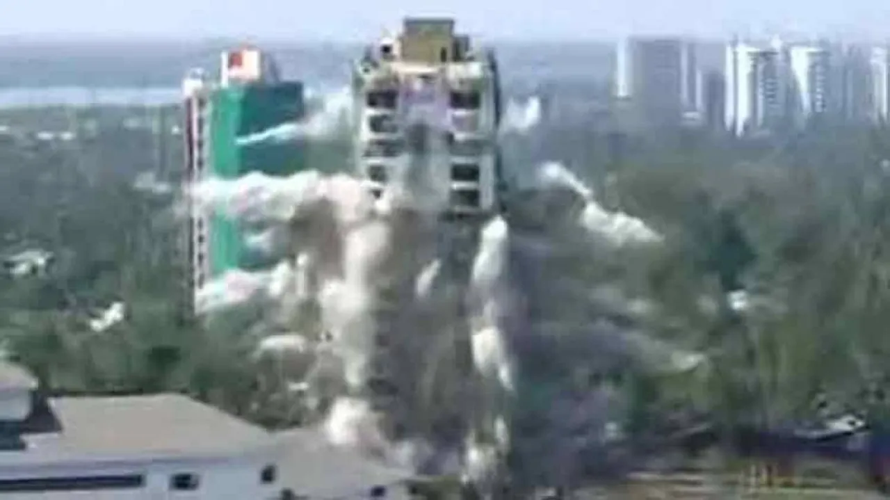 2 Illegal Apartment Complexes Demolished In Kerala