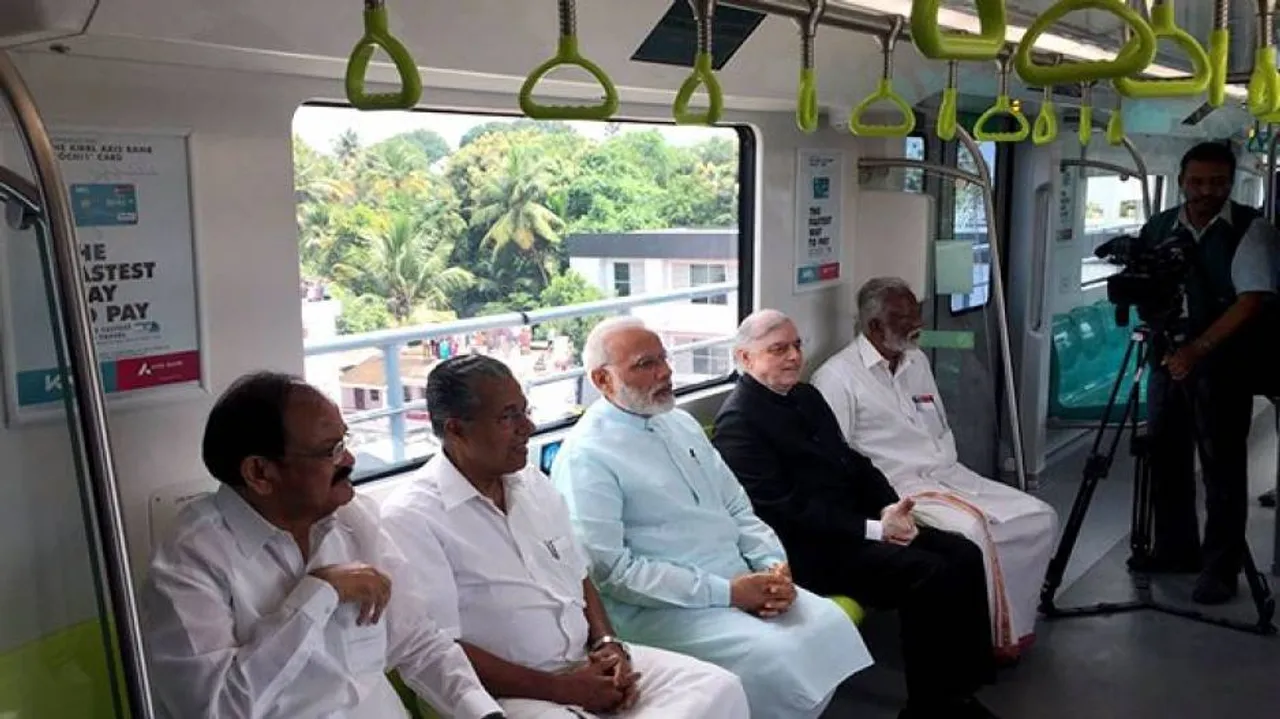 Modi flags off Kerala's first metro in Kochi
