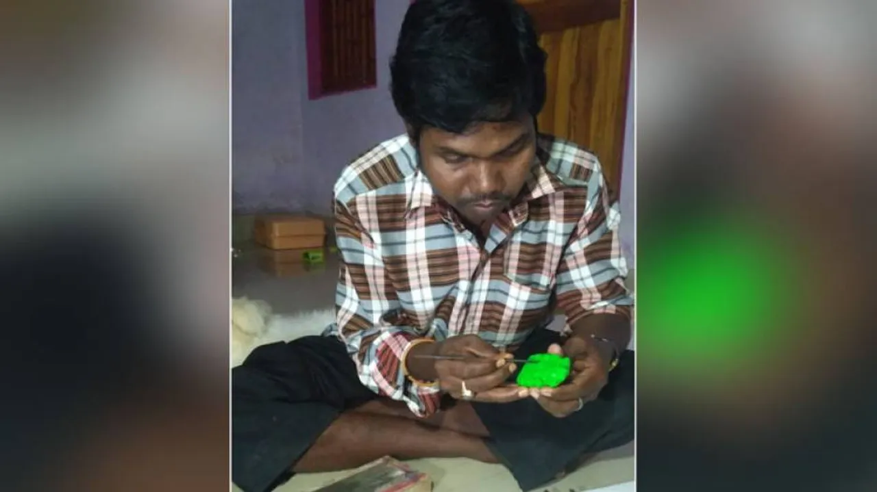 Odisha artist creates miniature idols of Lord Ganesh using soaps, pencil nib
