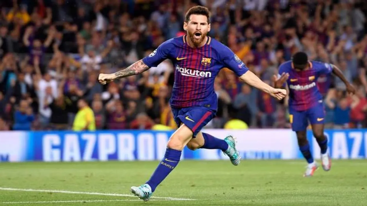 Messi scores 4 in Barca's 6-1 win against Eibar