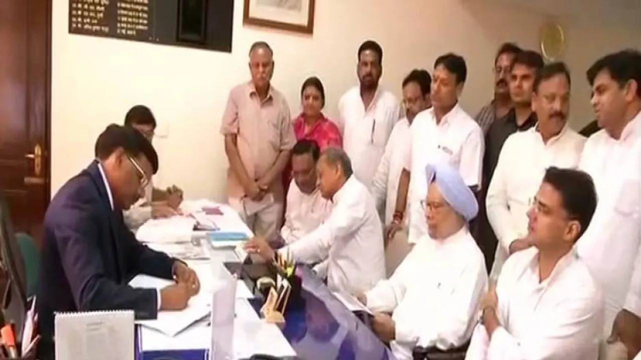 Manmohan Singh files nomination papers for Rajya Sabha MP