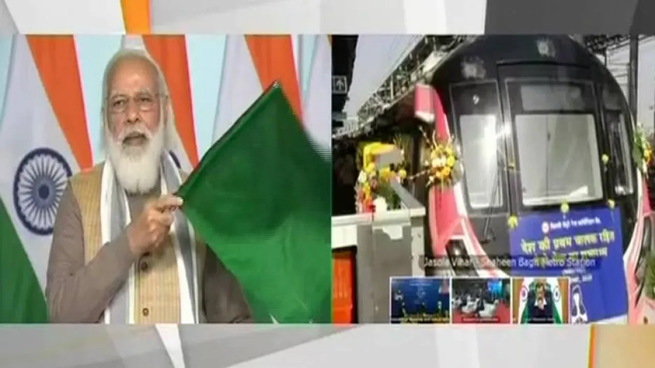 PM Modi Inaugurates India's First-Ever Driverless Train Operations On Delhi Metro's Magenta Line