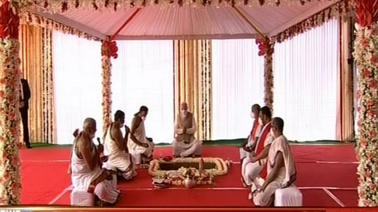 PM Narendra Modi Lays Foundation Stone Of New Parliament Building