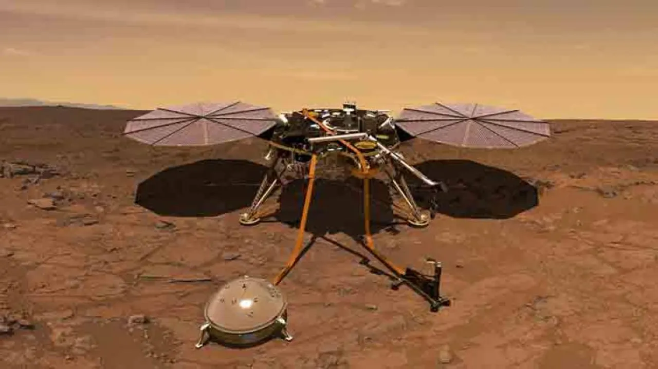 NASA photographs Mars InSight lander from space