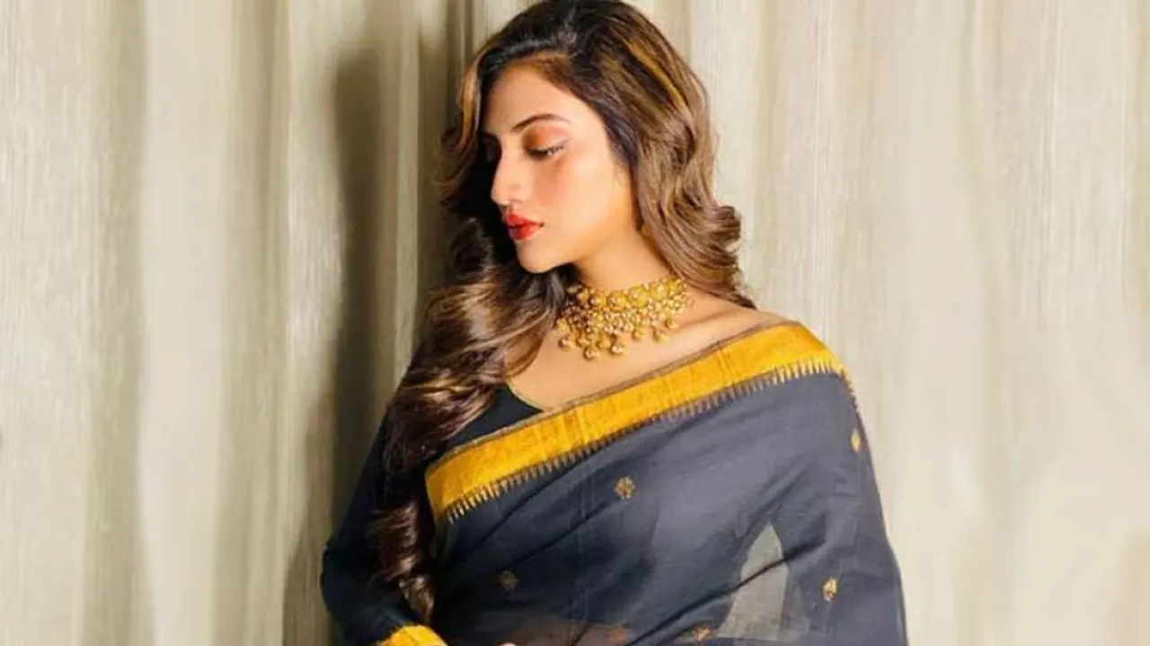 Nusrat Jahan Slays Saree look Post Discharge From Hospital (Check Pics)