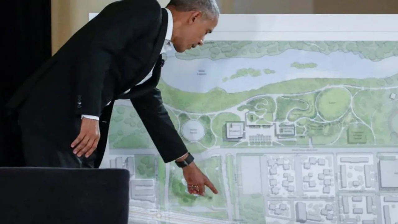 Obama unveils Presidential Center design