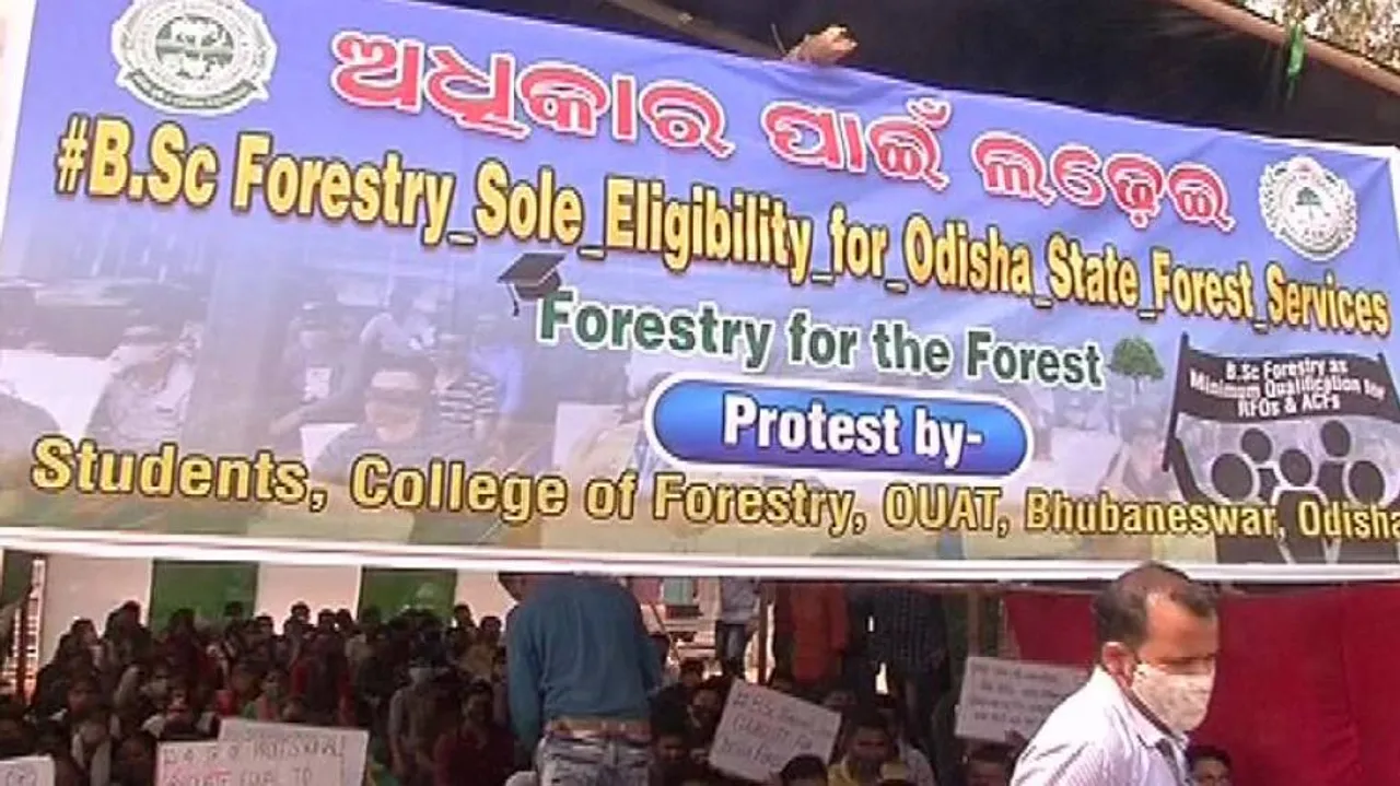 Odisha: OUAT Forestry Students Threaten Self Immolation At State Assembly