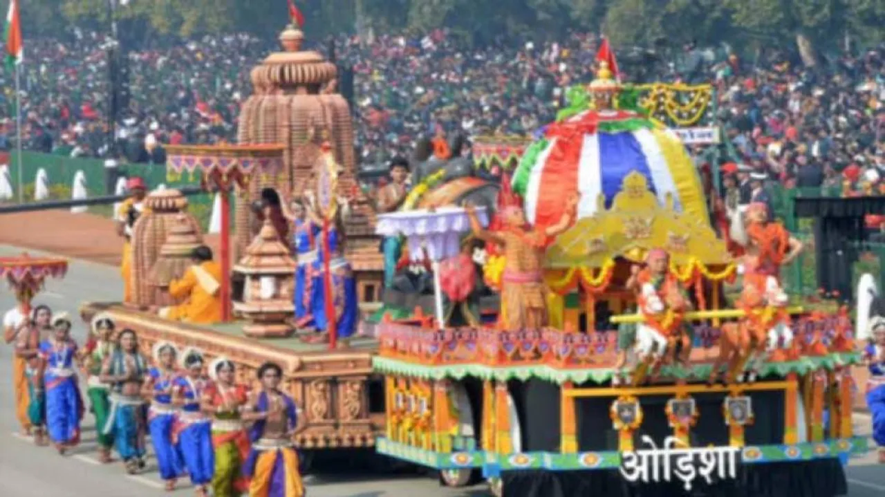 Odisha Bags 2nd Prize For Its R-Day Tableau Showcasing Lord Lingaraj's Rukuna Ratha Jatra