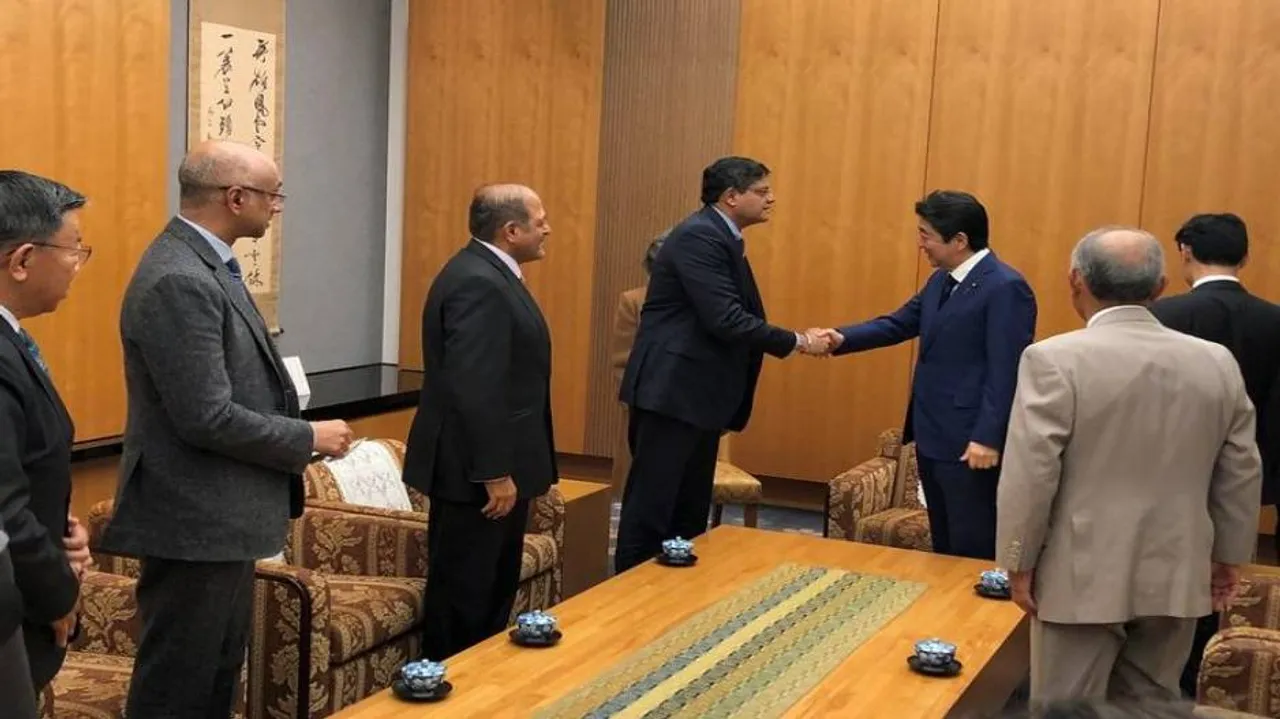 MP Jay Panda-led delegation meets Japanese PM Shinzo Abe