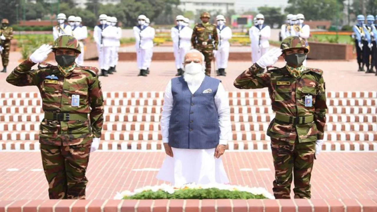 PM Modi Pays Homage To Martyrs Of Bangladesh War Of Independence
