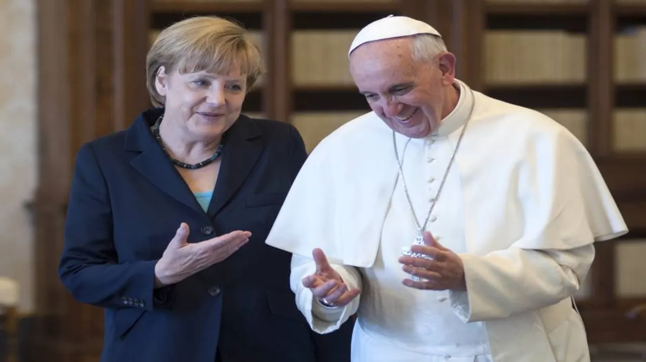Pope, Merkel meet to talk multilateral relations, climate change