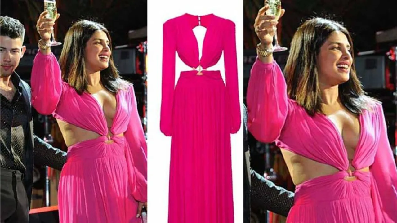This Is How Much Priyanka Chopra's Neon Pink Cutout Gown Costs