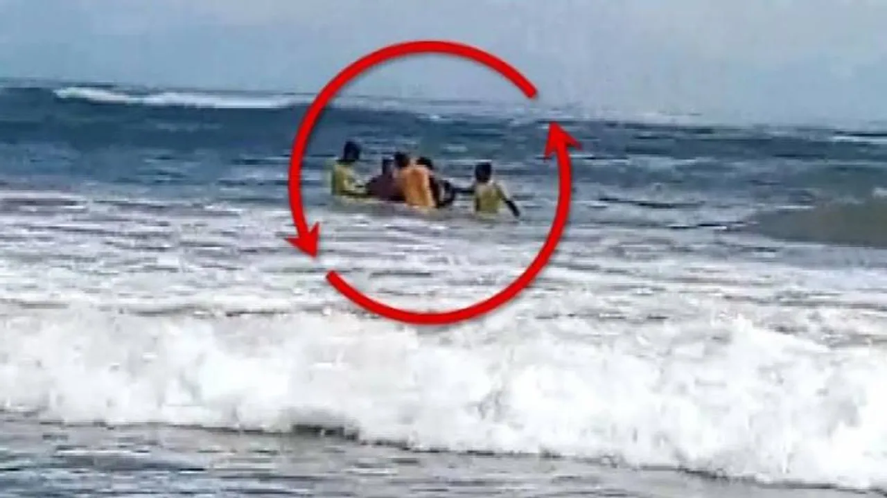 Watch: Two Brothers Rescued From Drowning In Puri Sea