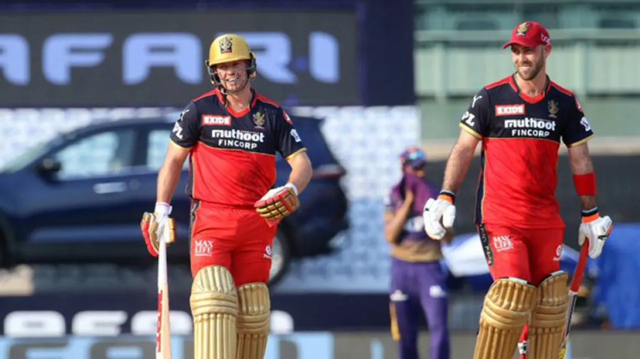 IPL 2021: Ab de Villiers, Maxwell Propel RCB To 204/4 Against KKR
