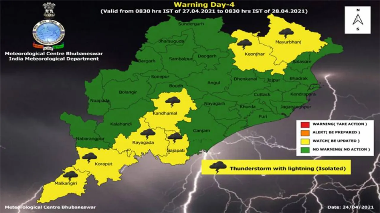 Thunderstorm, Lightning In Several Odisha Districts From Monday, IMD Issues Yellow Warning