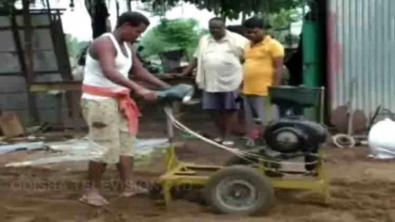 Rayagada Resident Develops Ploughing Machine Using Old Parts Of Scooter