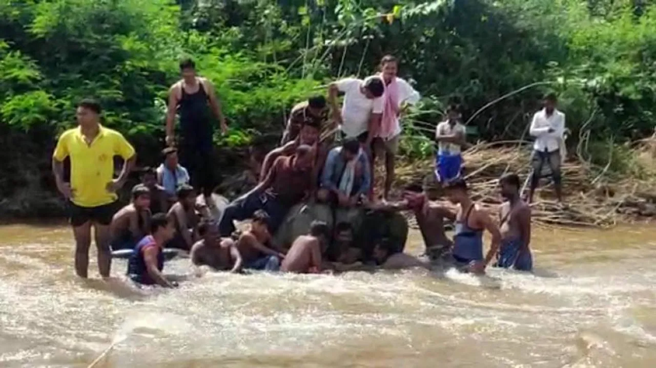 Watch: 2-Hour-Long Operation To Rescue Child Stuck Between Rocks In Raging River