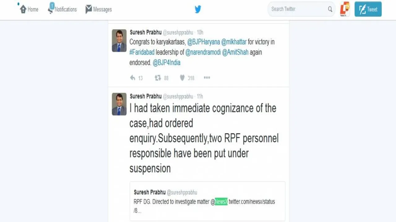 Thrashing of Divyang: 2 RPF jawans suspended, Suresh Prabhu tweets