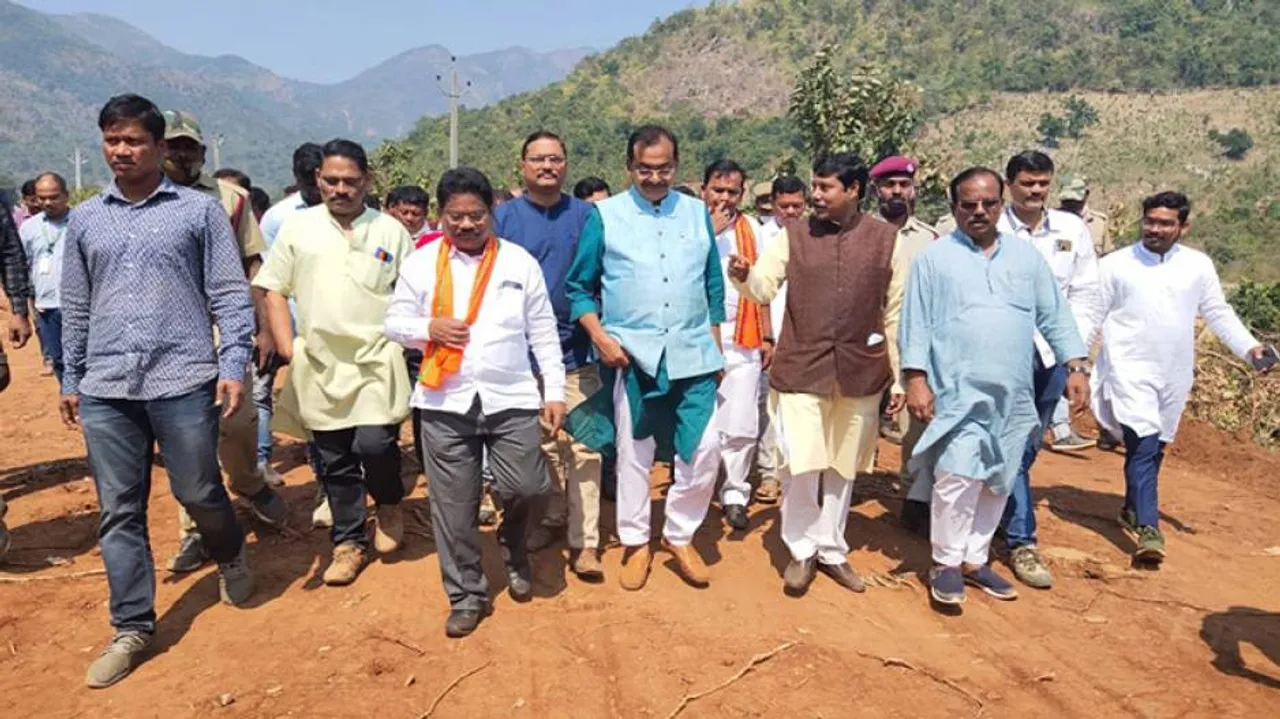 Odisha BJP Team Reaches 'Disputed' Border Area In Gajapati, Andhra Delegation Flees Spot