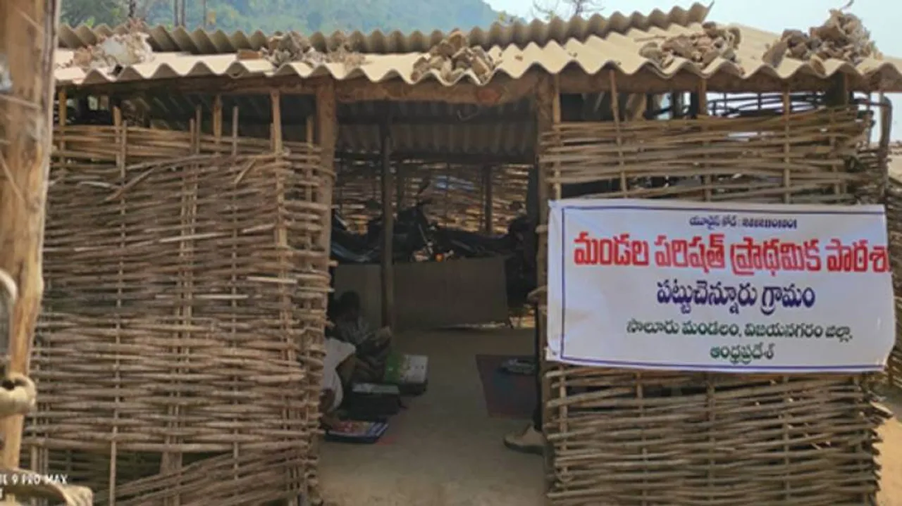 With Inducements to Students Andhra Runs School Under Shed In Odisha Village