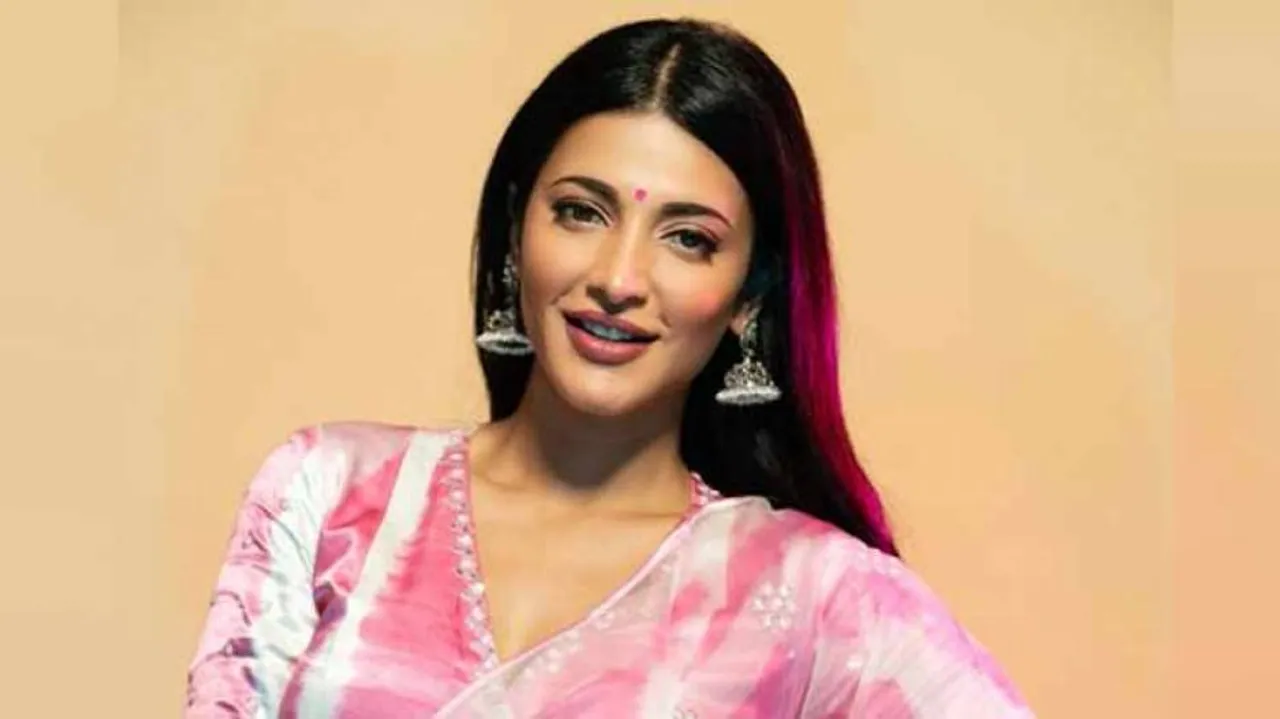 Shruti Haasan Glows In Pink Traditional (Check Pics)