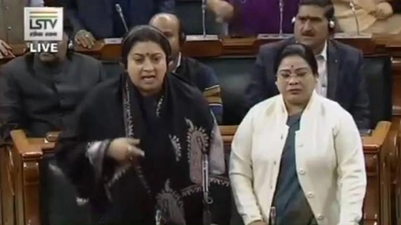 Smriti Lashes Out At Rahul For 'Rape In India' Remark