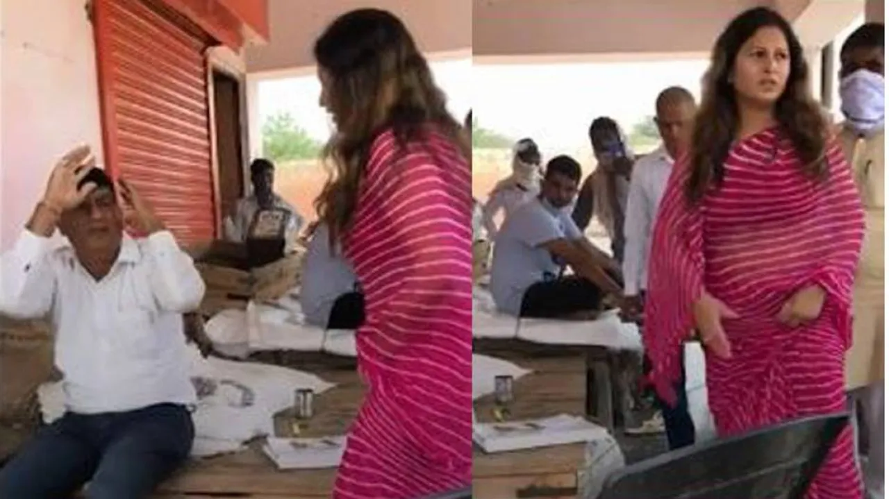 BJP Leader Sonali Phogat Hits Official With Slippers For Making Indecent Remarks