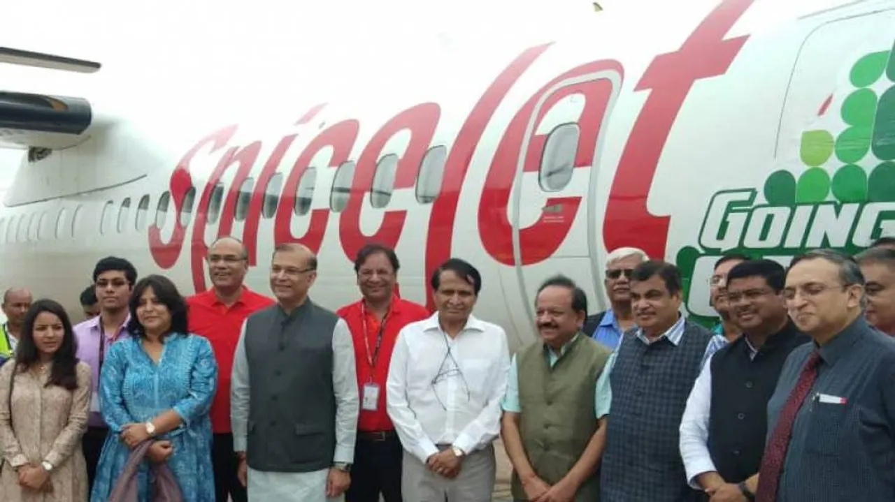 SpiceJet operates India's first flight partially powered by bio-fuel
