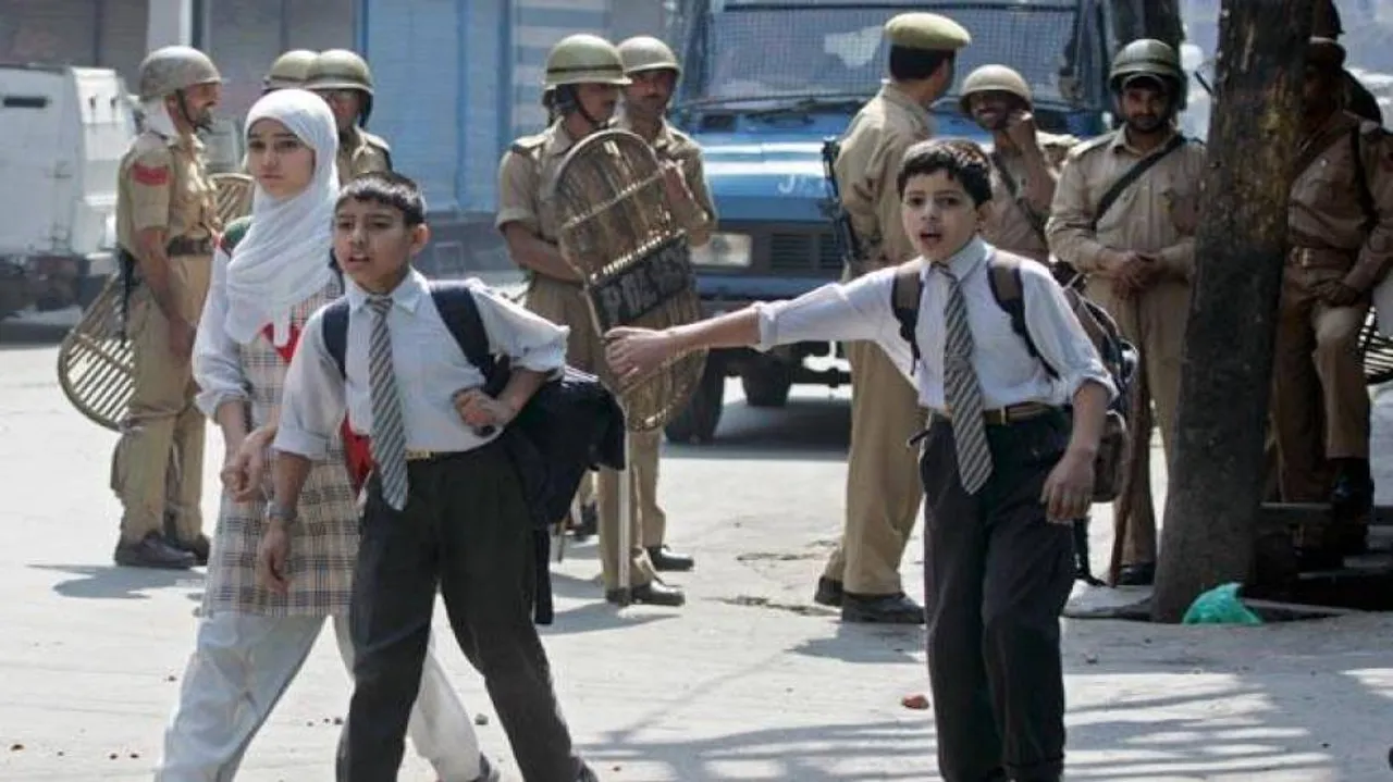 Clashes erupted as educational institutions re-opened in J&K