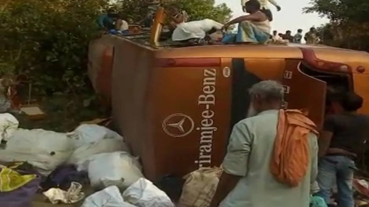 15 Odia pilgrims injured as bus falls off bridge in Tata