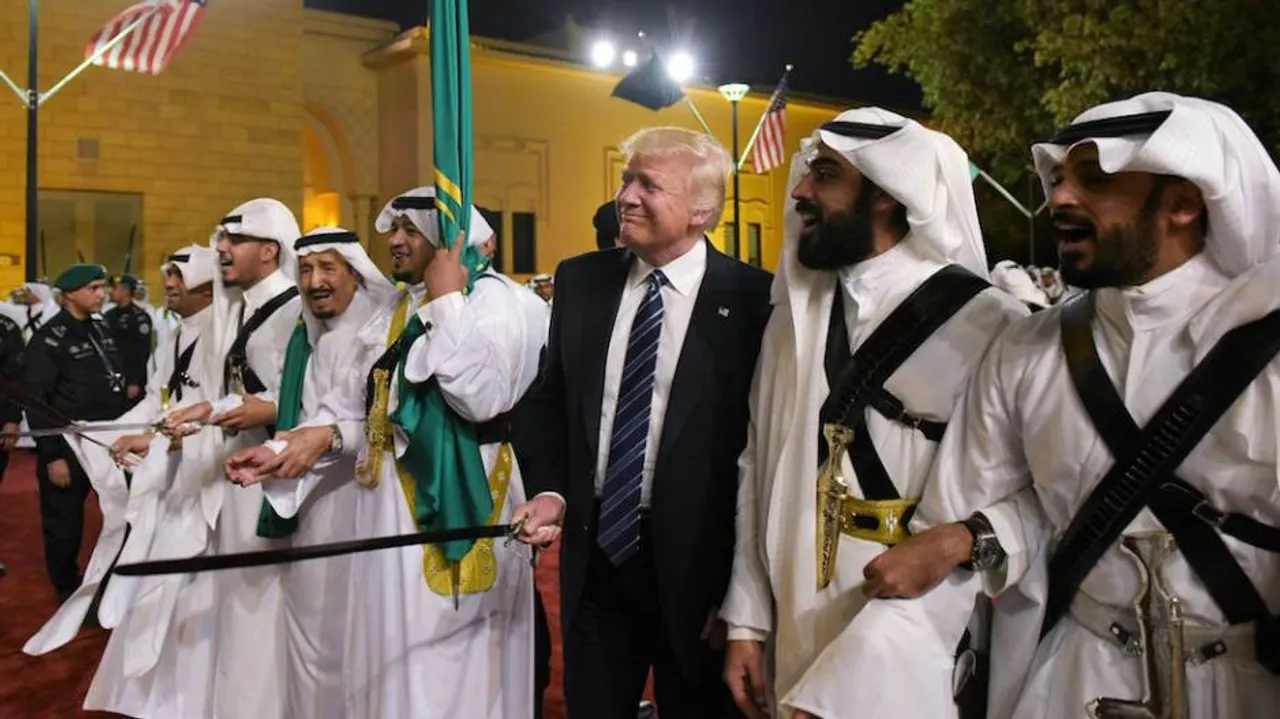 Trump participates in Saudi Arabian sword dance