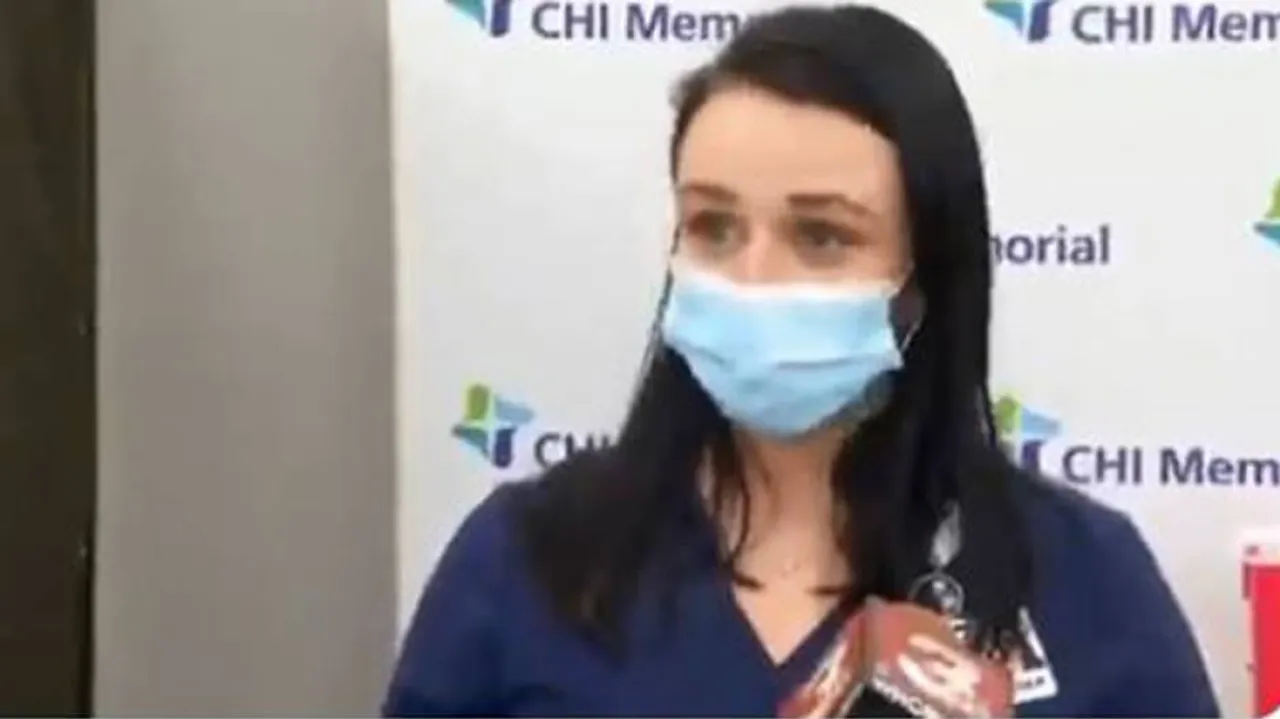 US Head Nurse Faints During Press Brief After Taking Pfizer COVID-19 Vaccine Shot | WATCH