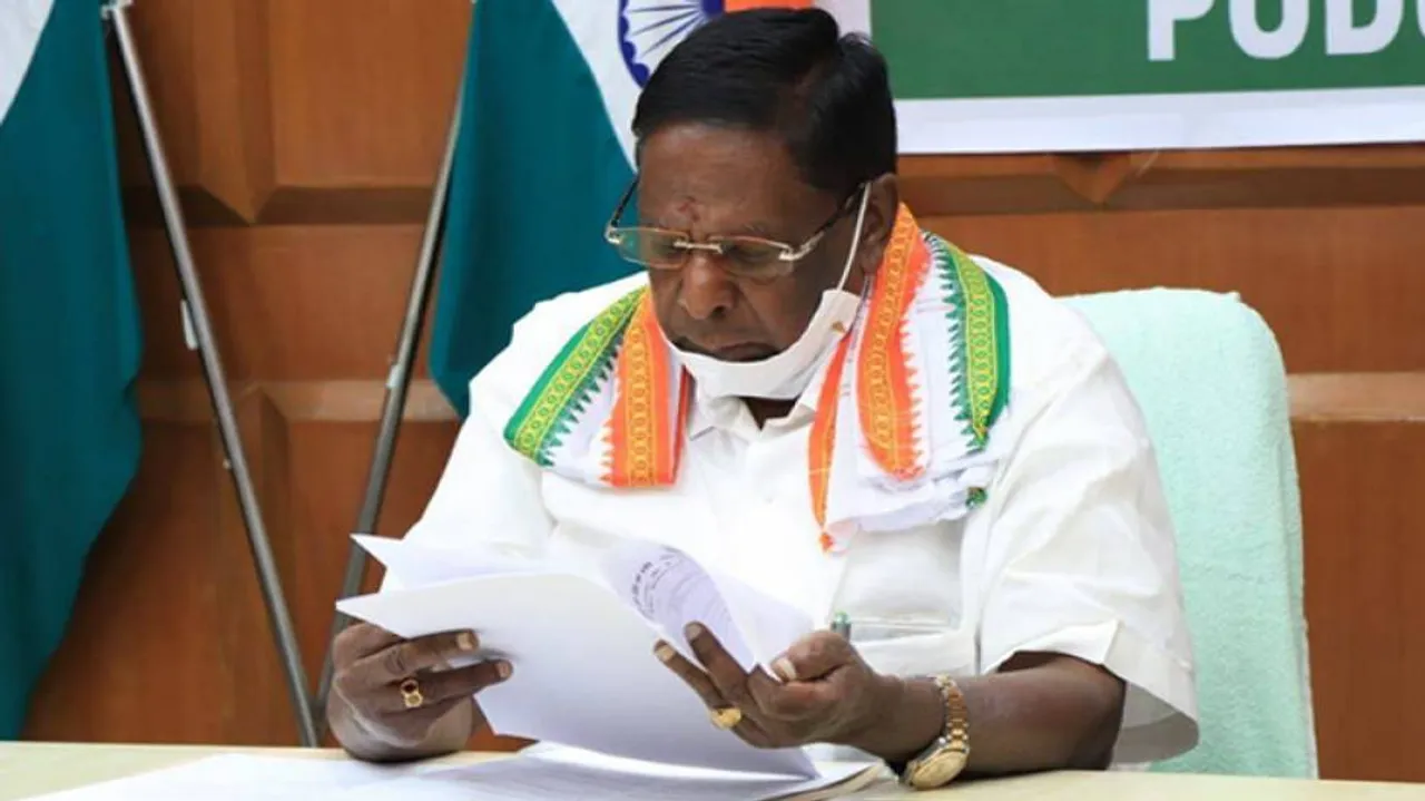 Puducherry CM V Narayanasamy Resigns As Cong-led Government Falls Ahead Of Floor Test