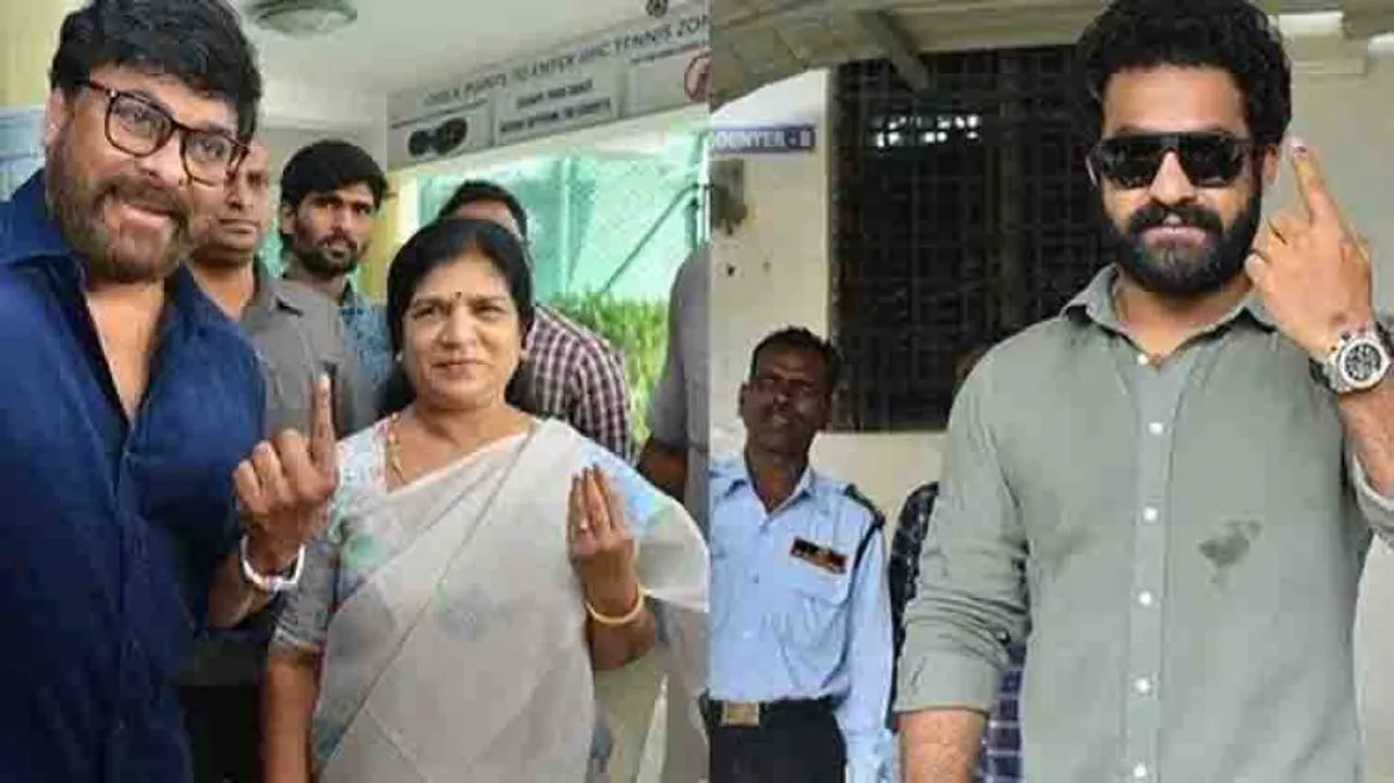 Chiranjeevi, Jr. NTR, Ram Charan cast their vote