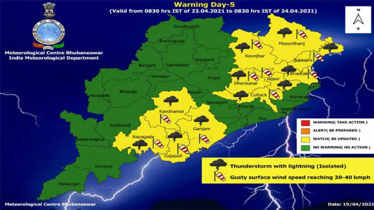No Change In Maximum Temperature In Odisha; IMD Predicts Rain, Thunderstorm