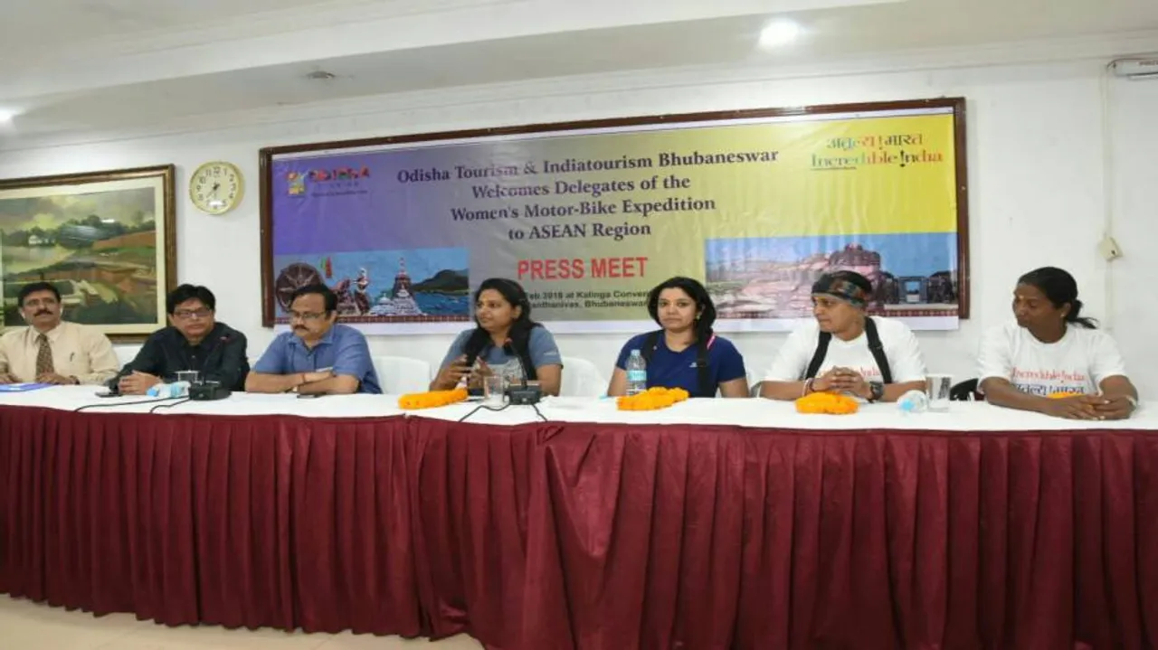 Women's Motor-Bike Expedition to ASEAN region reaches Bhubaneswar